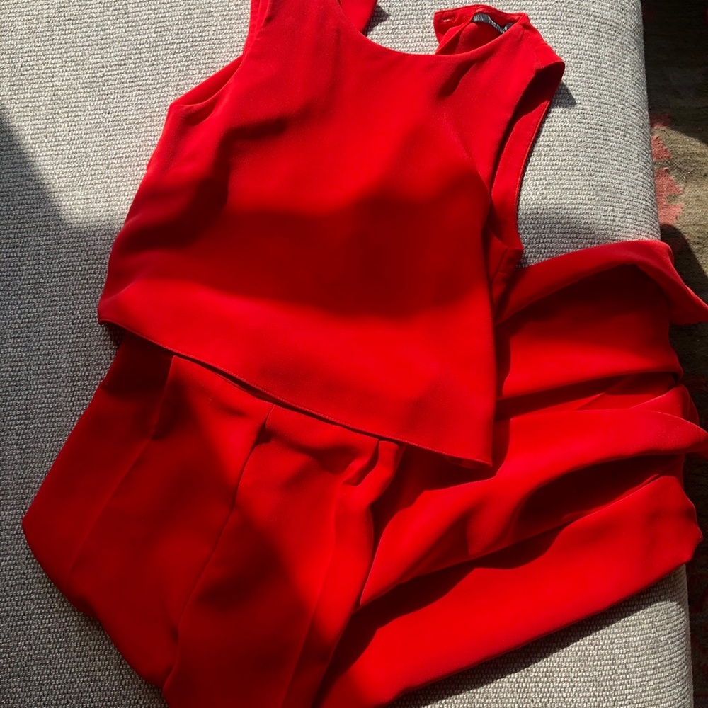 Zara Red Jumpsuit